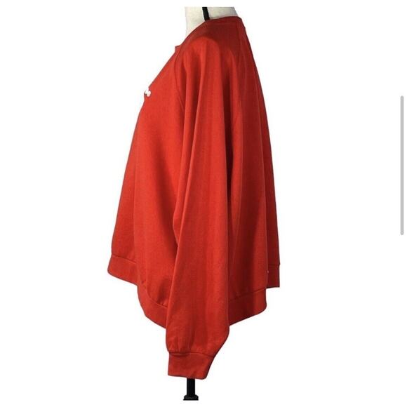 Levi's 1X-Large Sweatshirt Stretch Long Sleeve Red w/ White Logo Womens New - Picture 4 of 8